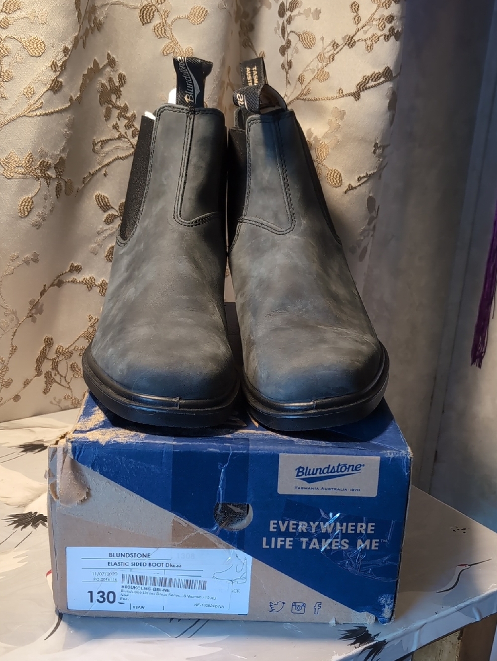 NWB Blundstone 1308 Dress Boots Rustic Black 11M/13W